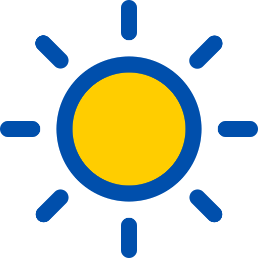 słońce Berkahicon Lineal Color ikona