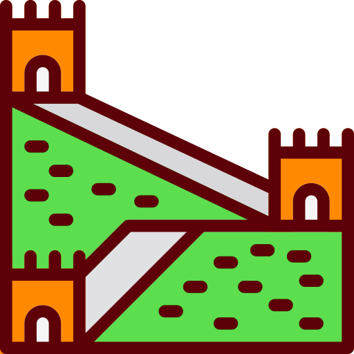万里の長城 Berkahicon Lineal Color icon