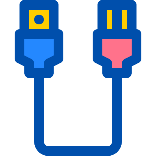 cable usb Berkahicon Lineal Color icono