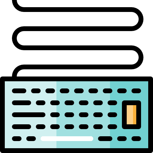 toetsenbord Detailed Straight Lineal color icoon