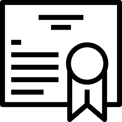 Certificate Detailed Straight Lineal icon
