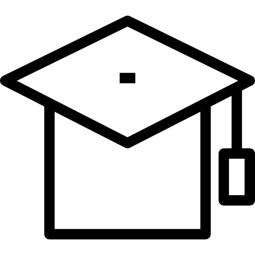 graduación Detailed Straight Lineal icono