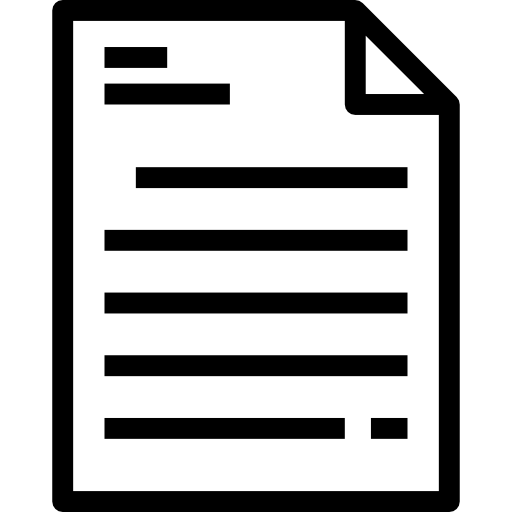 dokument Detailed Straight Lineal ikona