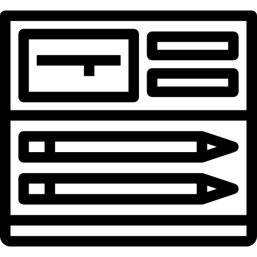 piórnik Detailed Straight Lineal ikona