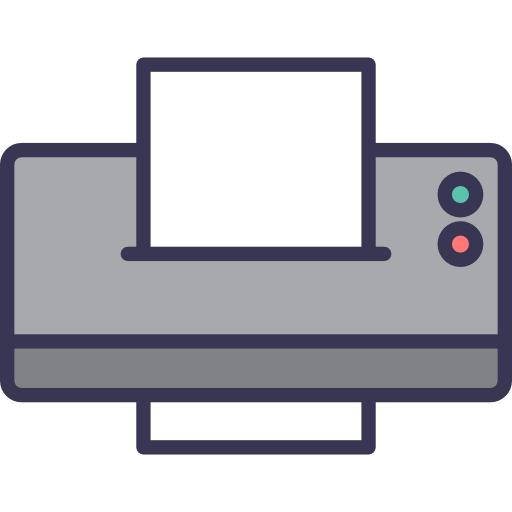 printer Others Light Flat border icoon