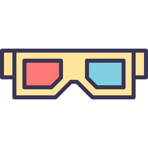 3d-brille Others Light Flat border icon
