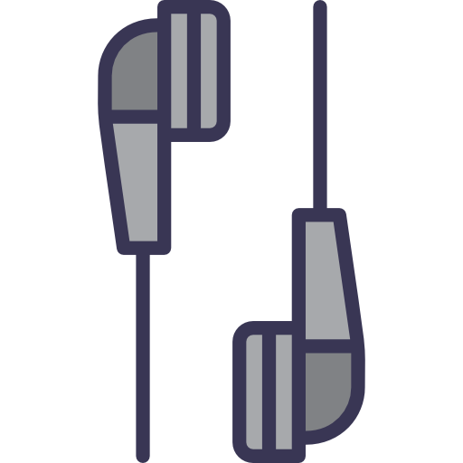 auriculares Others Light Flat border icono