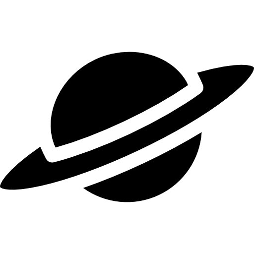 Saturn Curved Fill icon