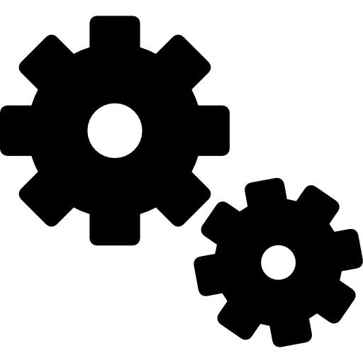 Gears Curved Fill icon