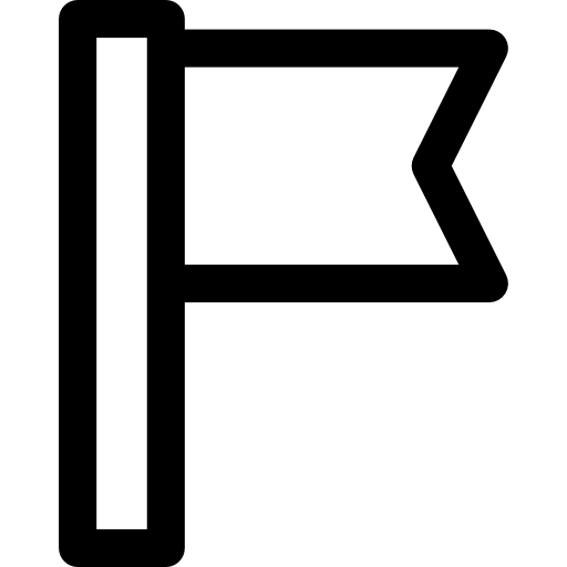 bandiera Basic Rounded Lineal icona