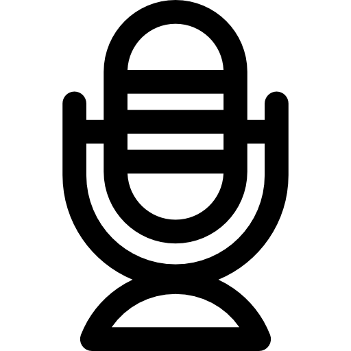 microfono Basic Rounded Lineal icona