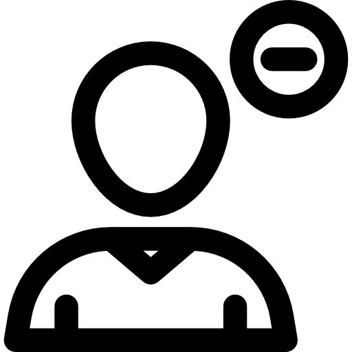 gebruiker verwijderen Basic Rounded Lineal icoon