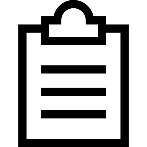 kladblok Basic Straight Lineal icoon