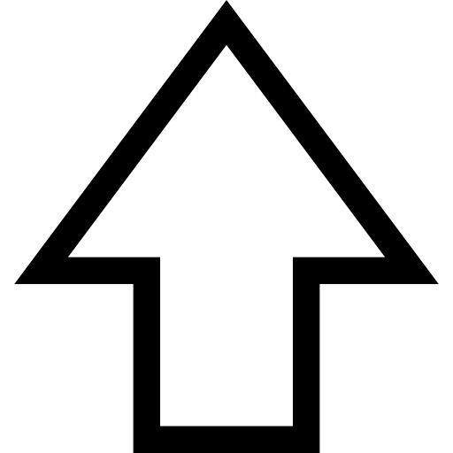 freccia su Basic Straight Lineal icona