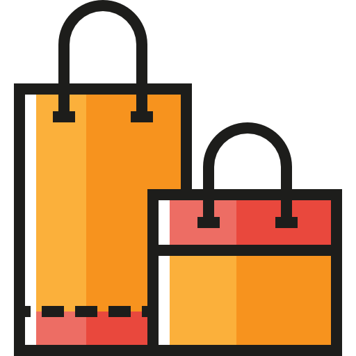 ショッピングバッグ Detailed Straight Lineal color icon