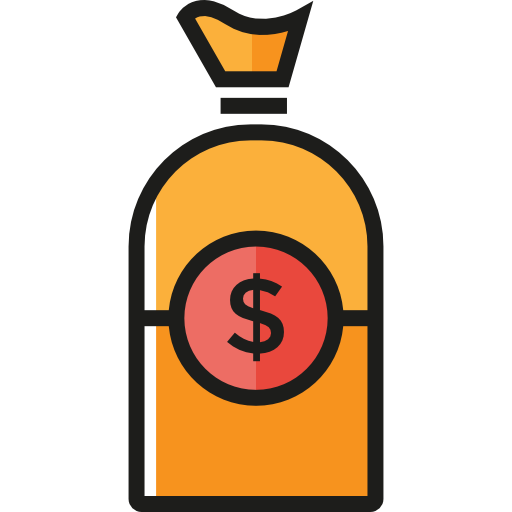 bolsa de dinero Detailed Straight Lineal color icono