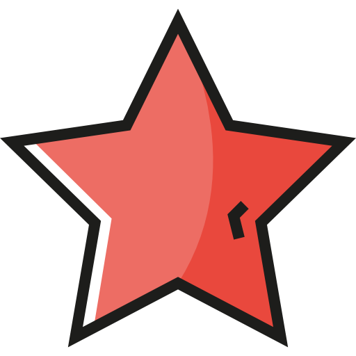 estrella Detailed Straight Lineal color icono