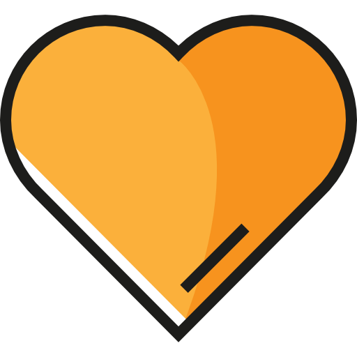 Heart Detailed Straight Lineal color icon