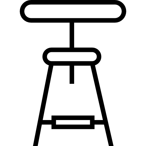 taburete Detailed Straight Lineal icono