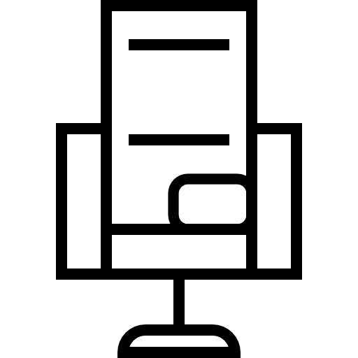 sedia Detailed Straight Lineal icona