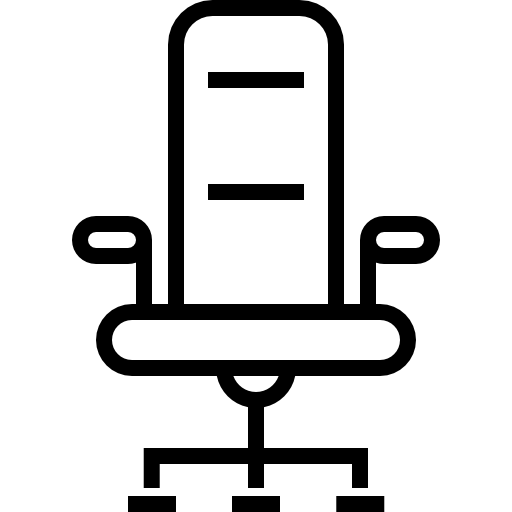 sedia da ufficio Detailed Straight Lineal icona