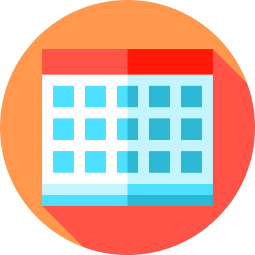 Календарь Flat Circular Flat иконка