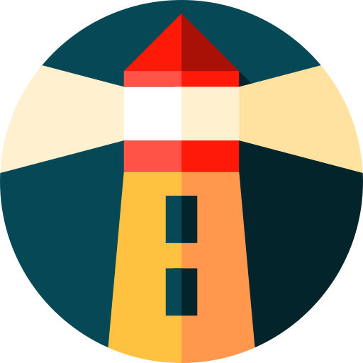 Lighthouse Flat Circular Flat icon