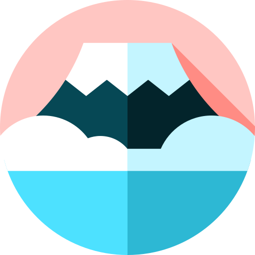 góra fuji Flat Circular Flat ikona