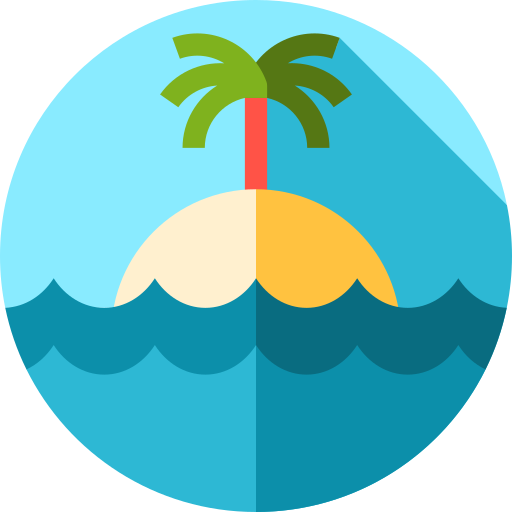 wyspa Flat Circular Flat ikona
