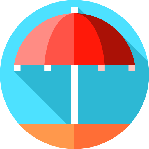 зонт от солнца Flat Circular Flat иконка