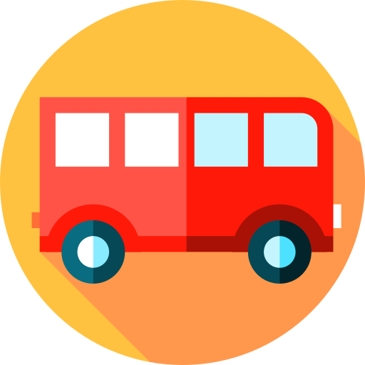 bus Flat Circular Flat icoon