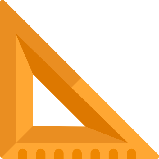 三角定規 Basic Rounded Flat icon