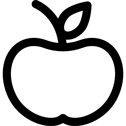 maçã Basic Rounded Lineal Ícone