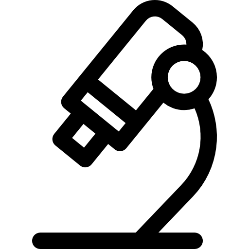 microscopio Basic Rounded Lineal icono