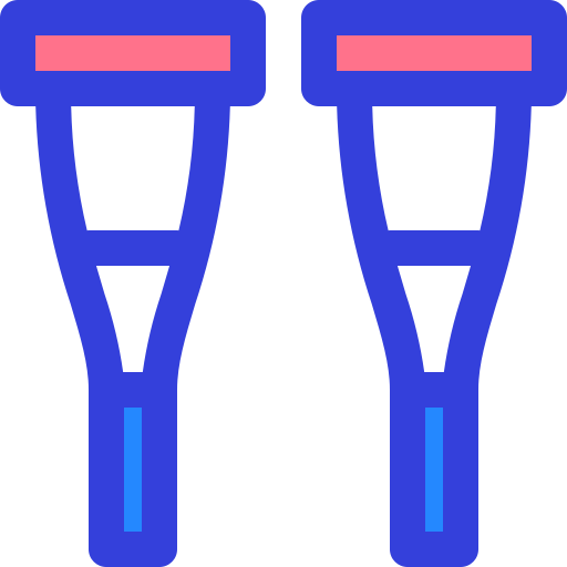 Crutches Berkahicon Lineal Color icon