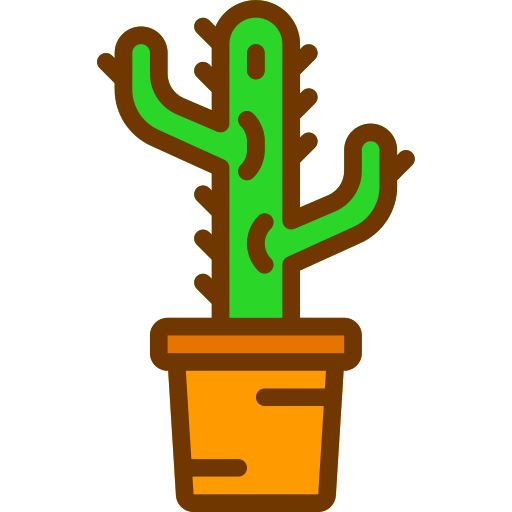 kaktus Berkahicon Lineal Color ikona