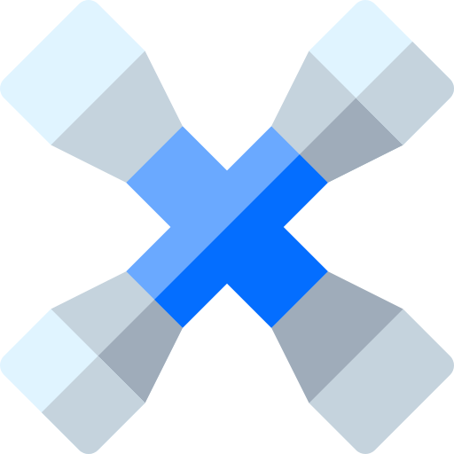 クロスレンチ Basic Rounded Flat icon
