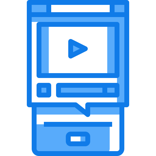 video player Justicon Blue Ícone