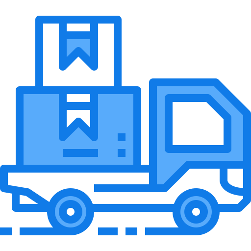Delivery truck Justicon Blue icon