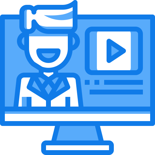 Videocall Justicon Blue icon