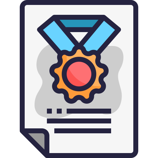 Certificate Justicon Lineal Color icon