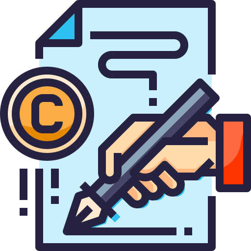 Copyright Justicon Lineal Color icon