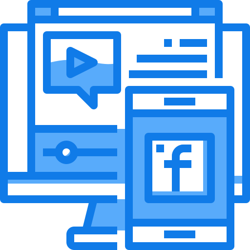 Medios de comunicación social Justicon Blue icono