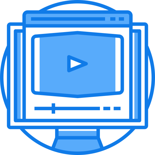 video speler Justicon Blue icoon