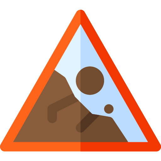 gevaar Basic Rounded Flat icoon