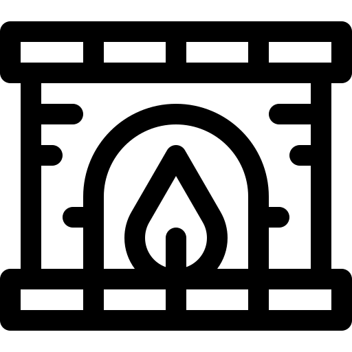 Chimenea Basic Rounded Lineal icono