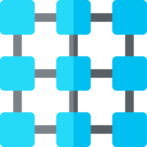 blockchain Basic Rounded Flat ikona