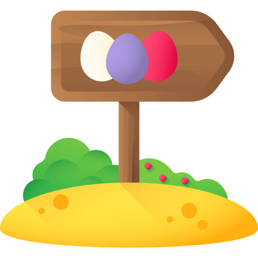 Easter eggs 3D Color icon