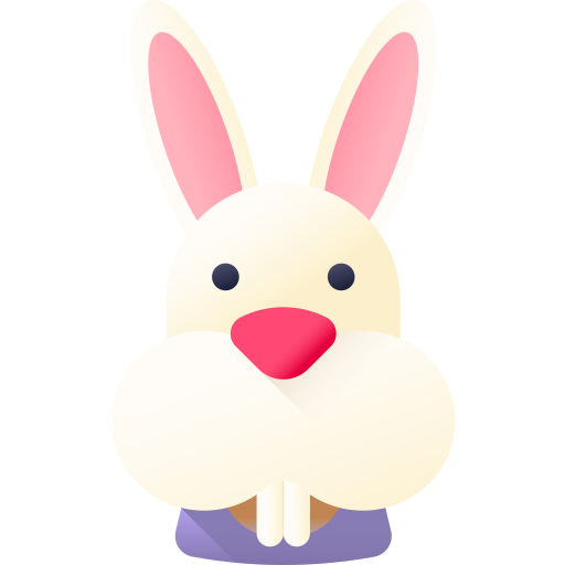 Пасхальный заяц 3D Color иконка