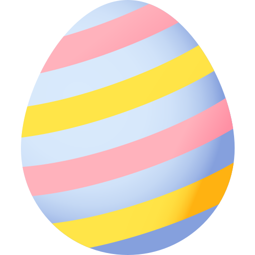 El huevo de Pascua 3D Color icono